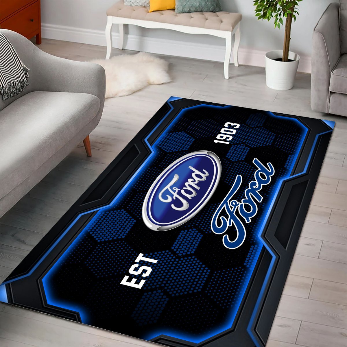 Ford Teppich - Teppich mit Automotiv-Motiv – Bild 2