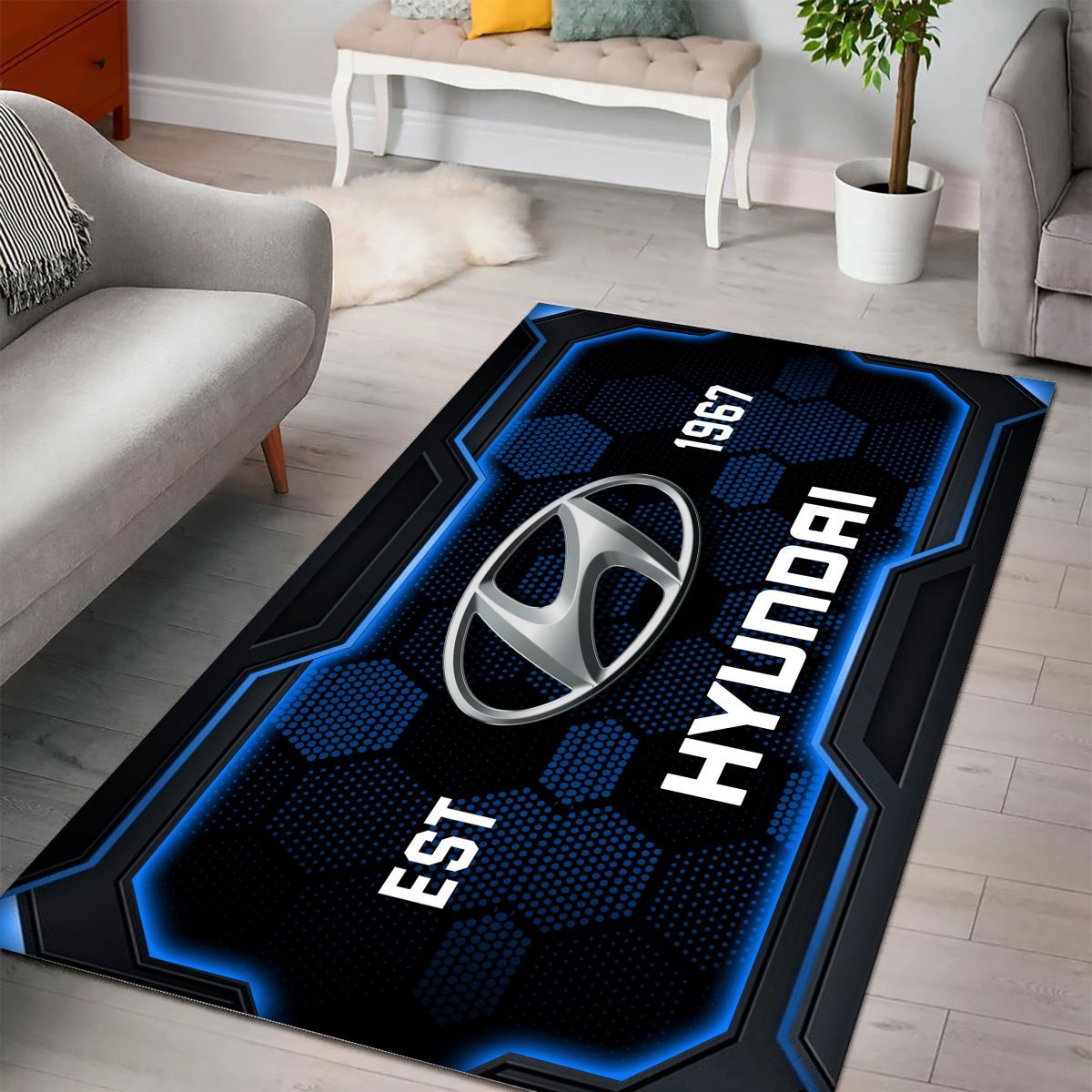 Hyundai Teppich - Teppich mit Automotiv-Motiv – Bild 2