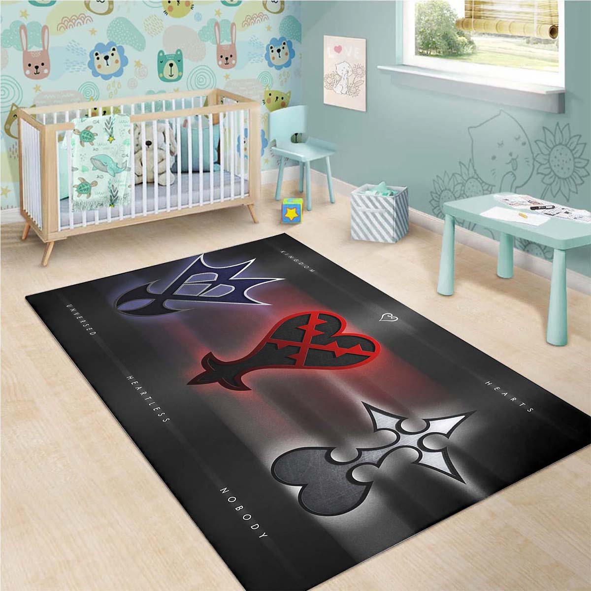 Kingdom Hearts Logo Gaming Teppich – Bild 3