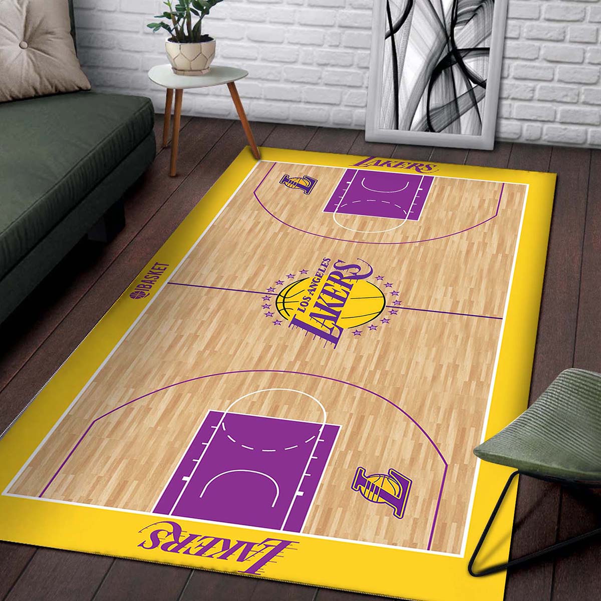 Los Angeles Lakers Basketball Teppich – Bild 2