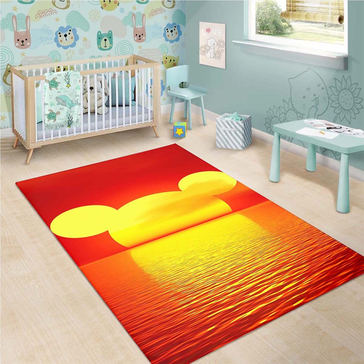 Mickey Mouse As The Sun Teppich – Bild 3