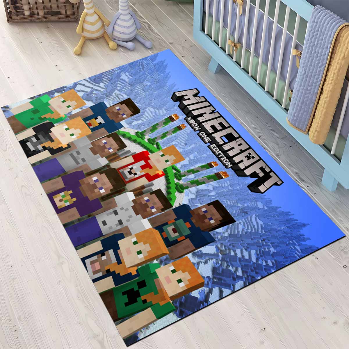 Minecraft Alle Charaktere Freunde Im Spiel Teppich – Bild 3
