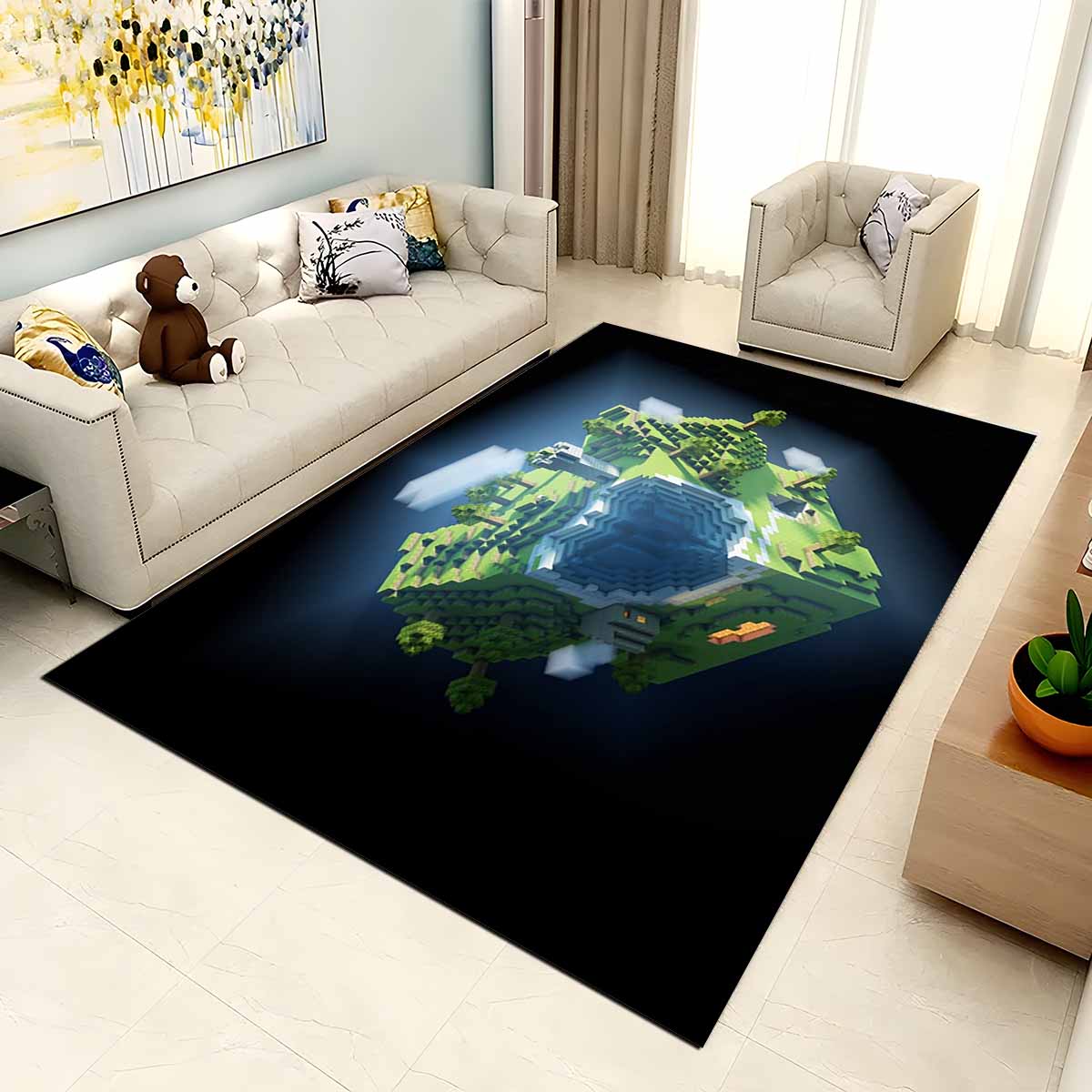 Minecraft Berg-biom Planet Minecraft Teppich – Bild 2