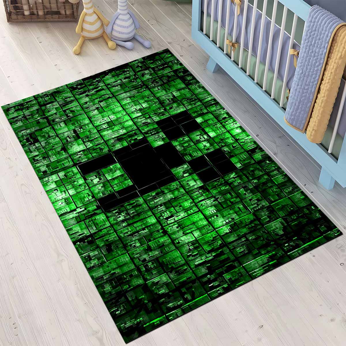 Minecraft Creeper Gesicht 2 Teppich – Bild 3