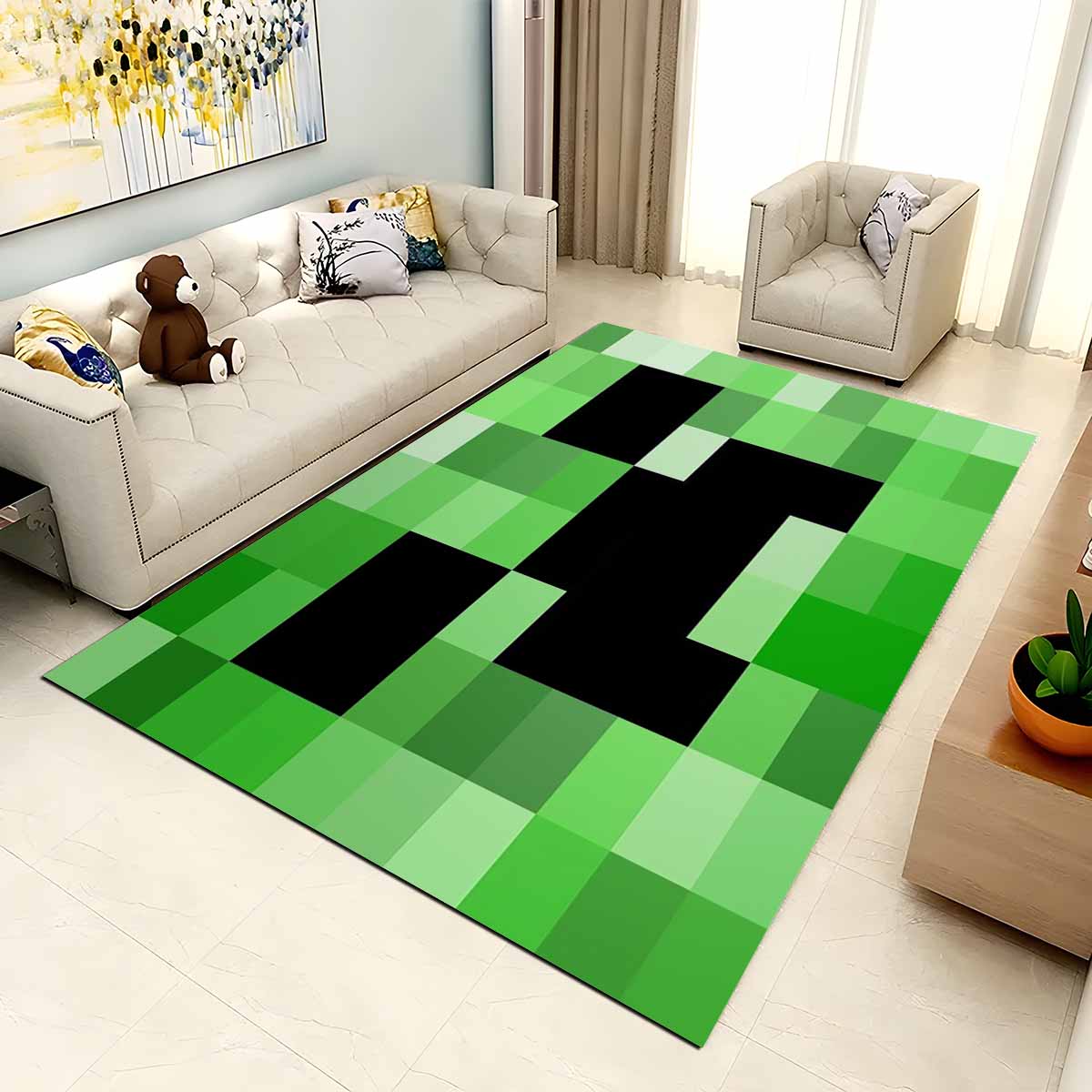 Minecraft Creeper Videospiel Teppich – Bild 2