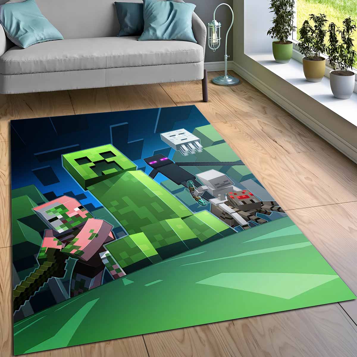 Minecraft Schurke Creeper Spinne Enderman Teppich – Bild 3