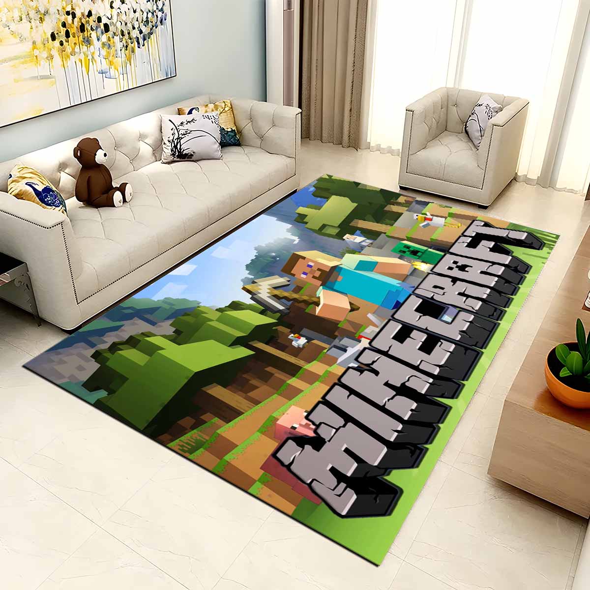 Minecraft Und Hauptcharakter Steve Teppich – Bild 2