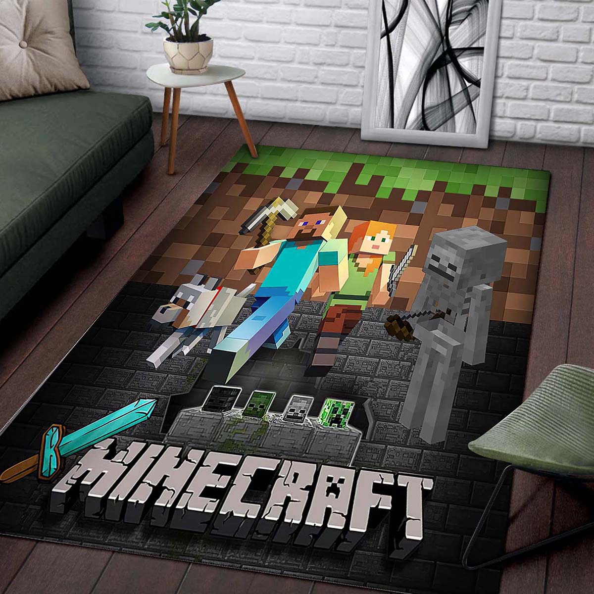 Minecraft Wohnzimmer 036 Teppich – Bild 2