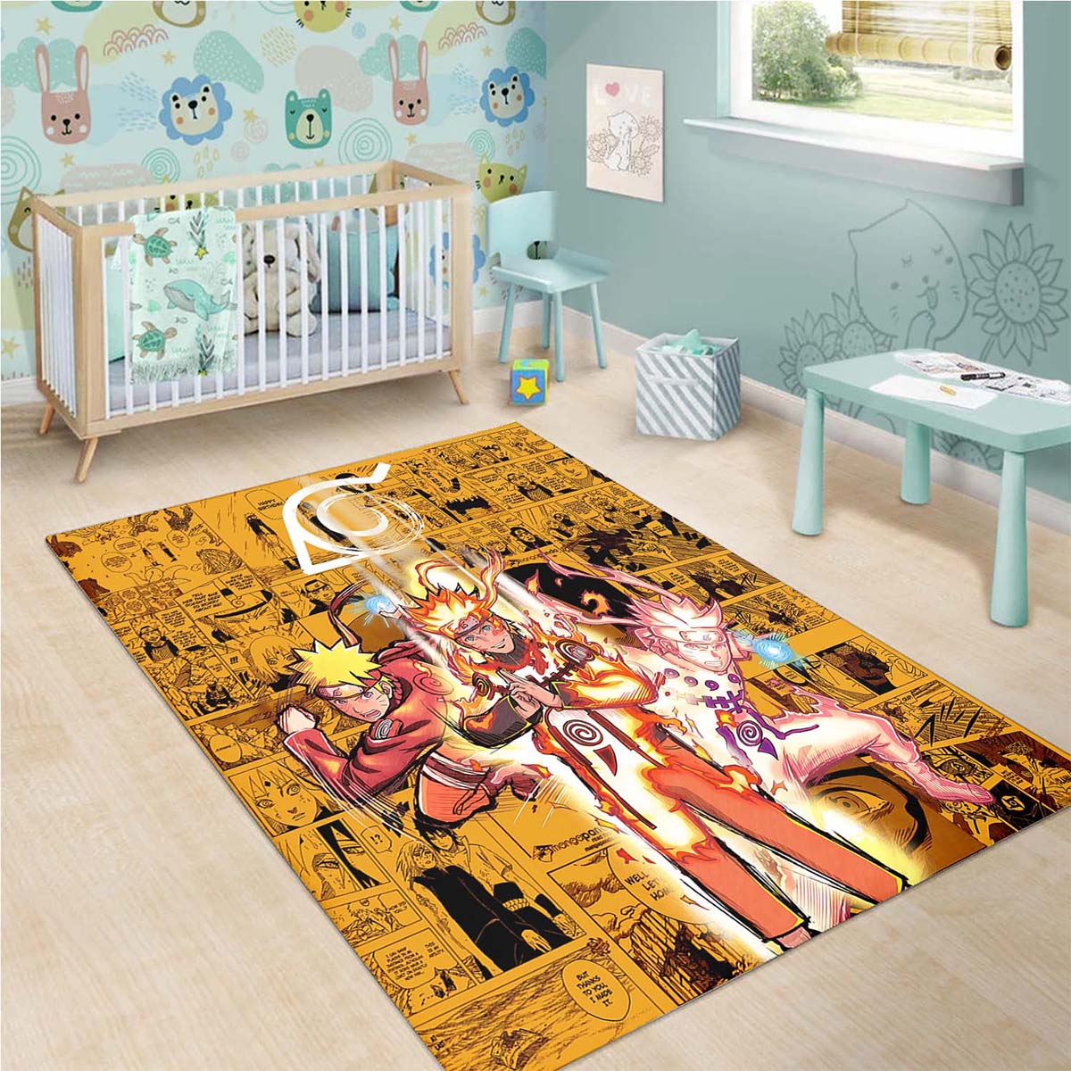 Naruto Anime Naruto Bijuu Mode Manga Background Teppich – Bild 3
