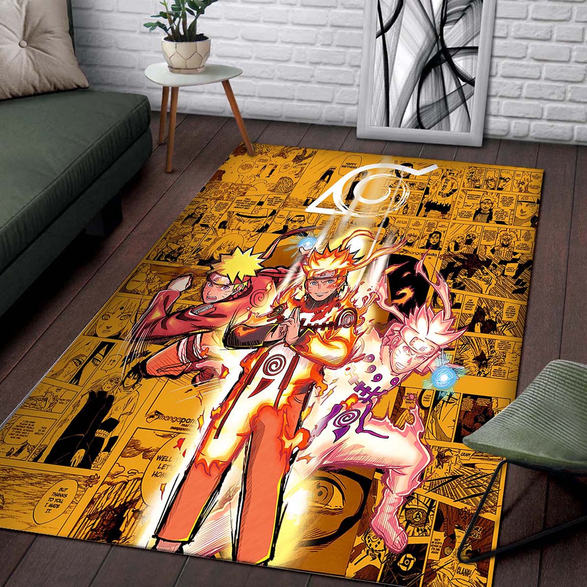 Naruto Anime Naruto Bijuu Mode Manga Background Teppich – Bild 2