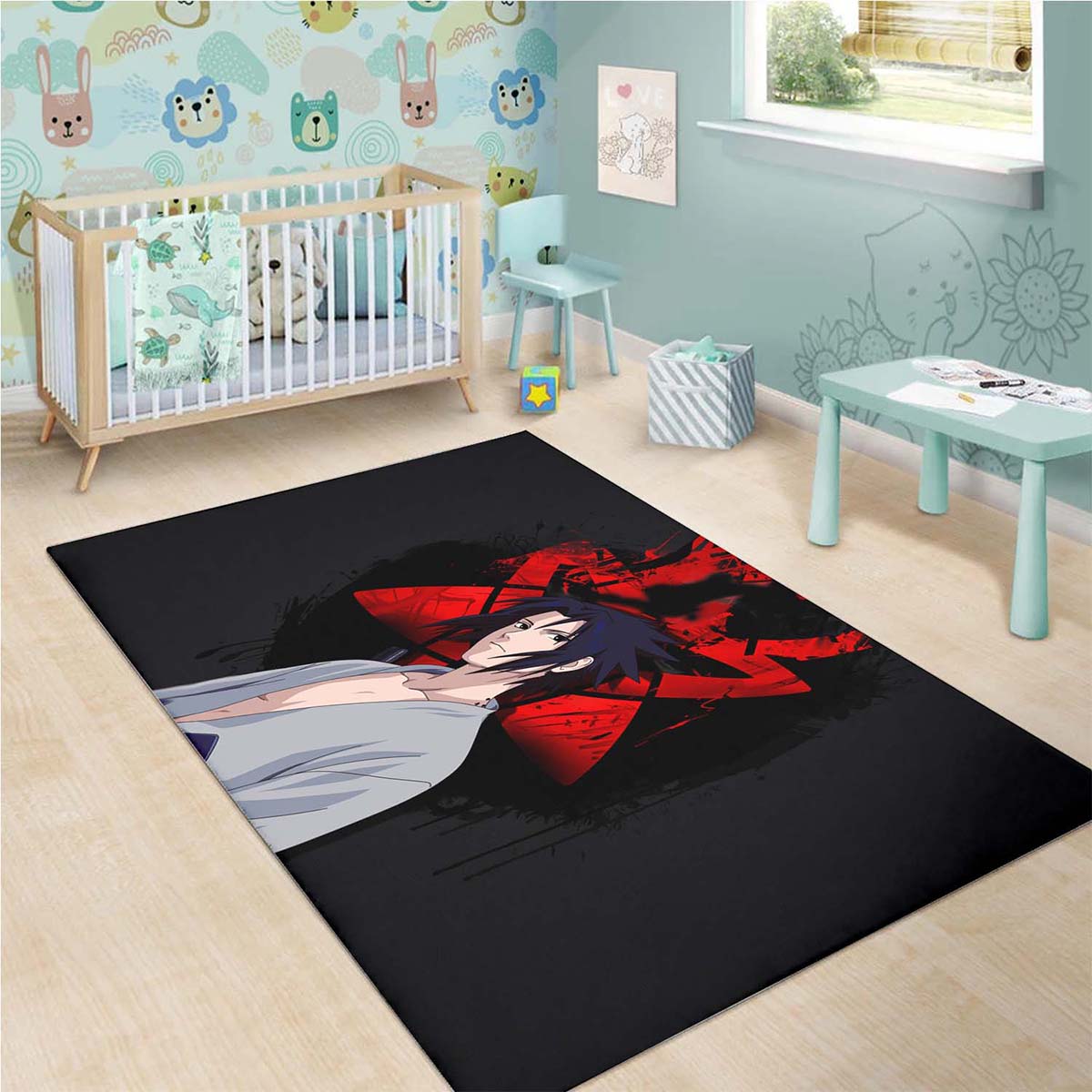Naruto Sasuke Mangekyou Sharingan Teppich – Bild 3