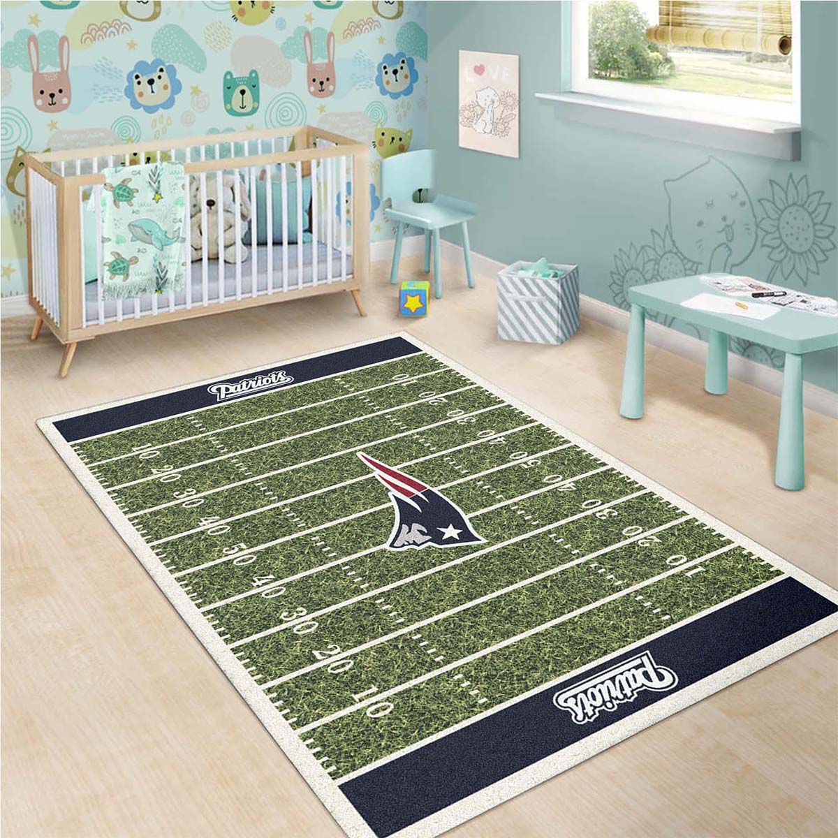New England Patriots Fuballmannschaft Feld Teppich – Bild 3