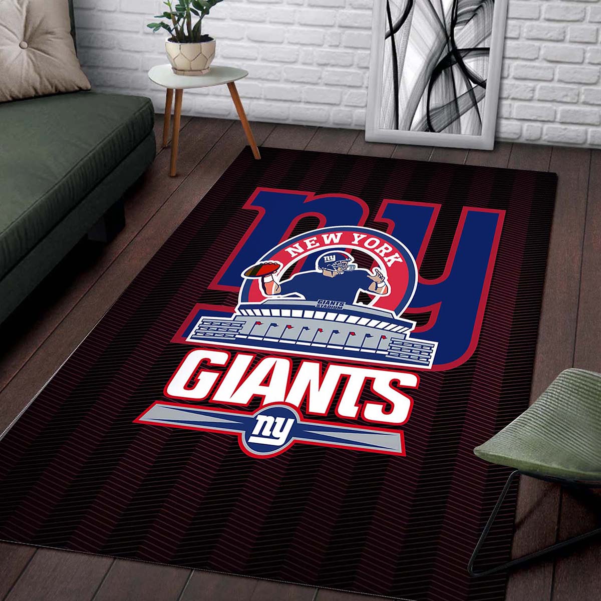 New York Giants American Football Team Player Teppich – Bild 2
