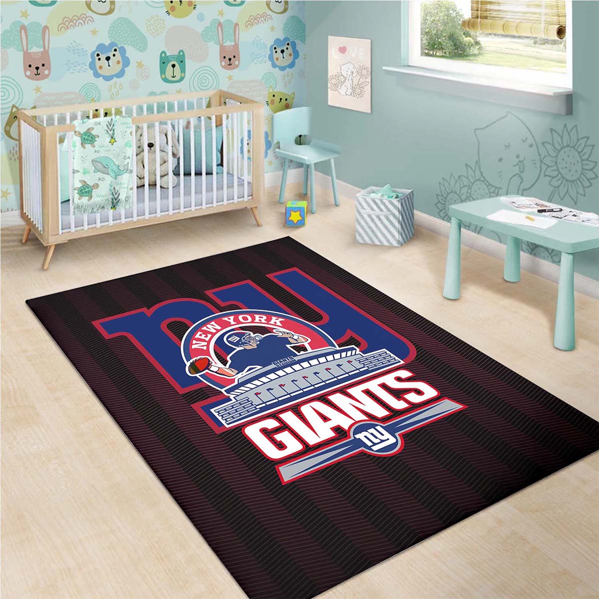New York Giants American Football Team Player Teppich – Bild 3