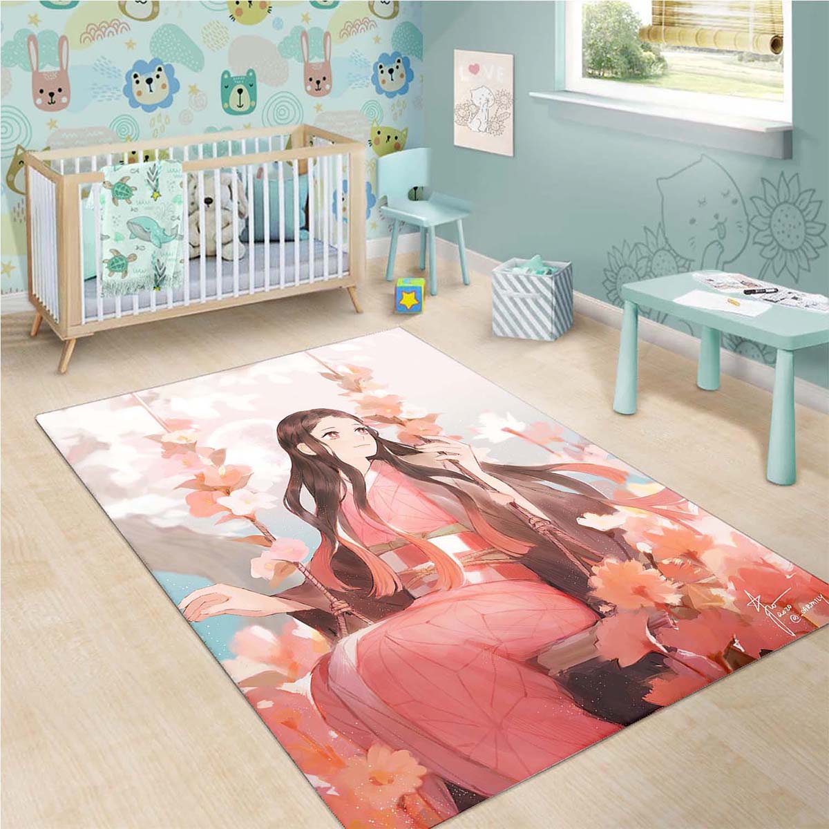 Nezuko Demon Slayer Kimetsu No Yaiba L02 Teppich – Bild 3