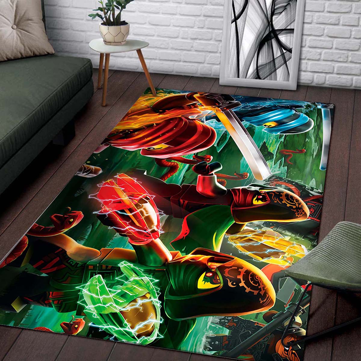 Ninjago Alle Charaktere Kmpfen Teppich – Bild 2