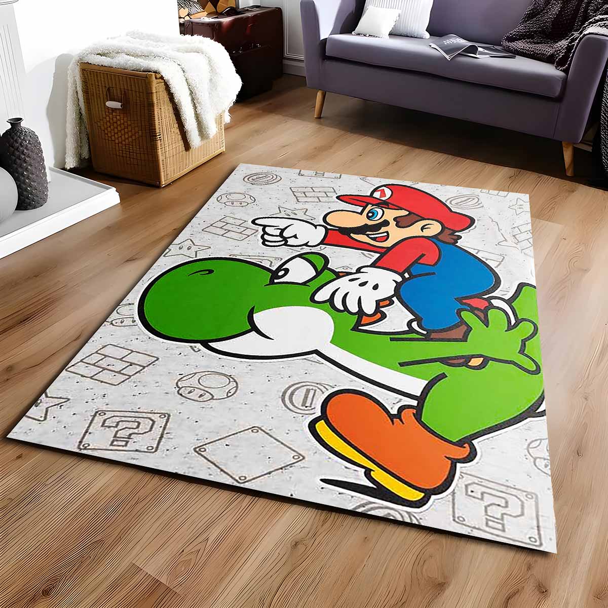 Nintendo Super Mario Und Yoshi Teppich