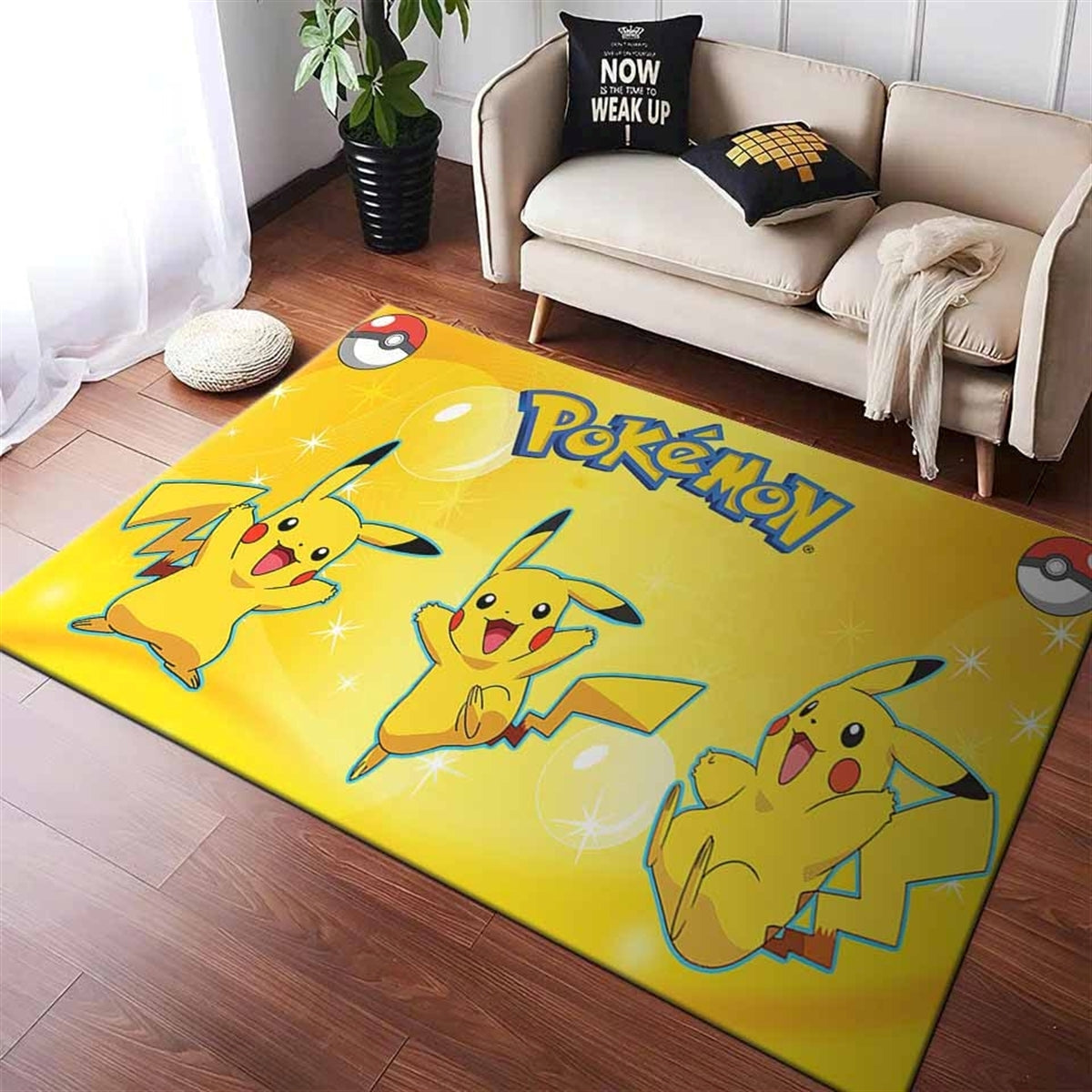 Pikachu Pokemon Anime Fn080209 Teppich – Bild 3