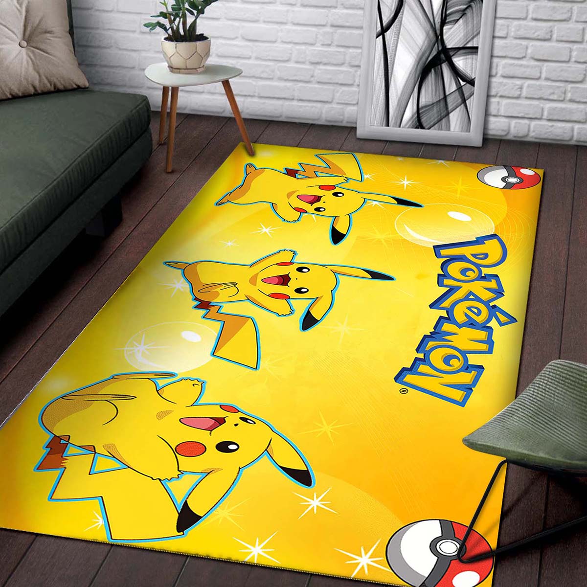 Pikachu Pokemon Anime Fn080209 Teppich – Bild 2