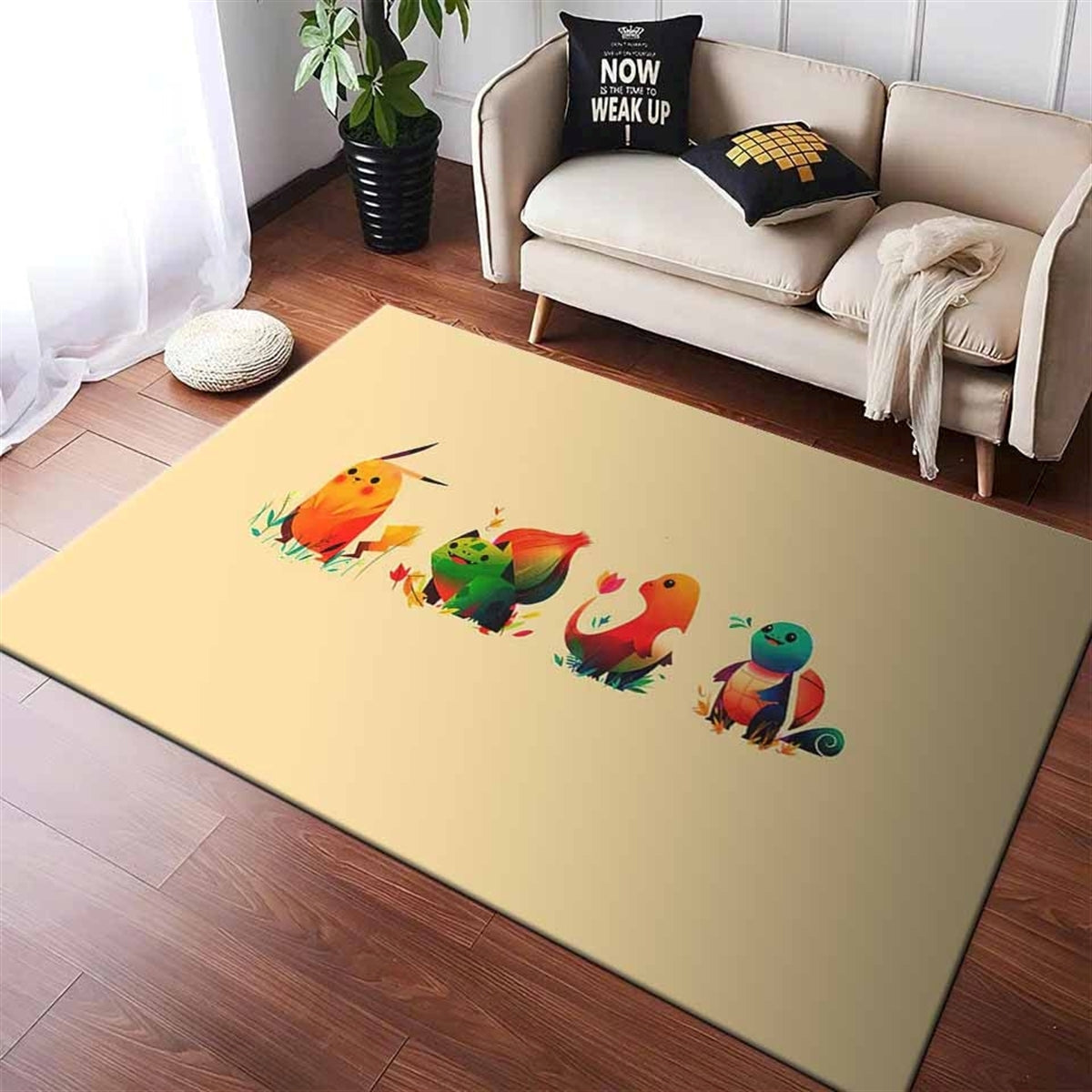 Pokemon Bulbasaur Pikachu Charmander Squirtle Teppich – Bild 3