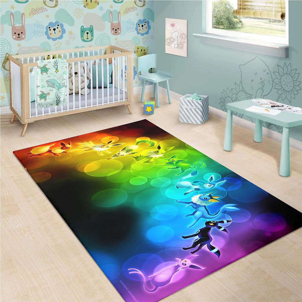 Pokemon Eeveelutions Rainbow Teppich