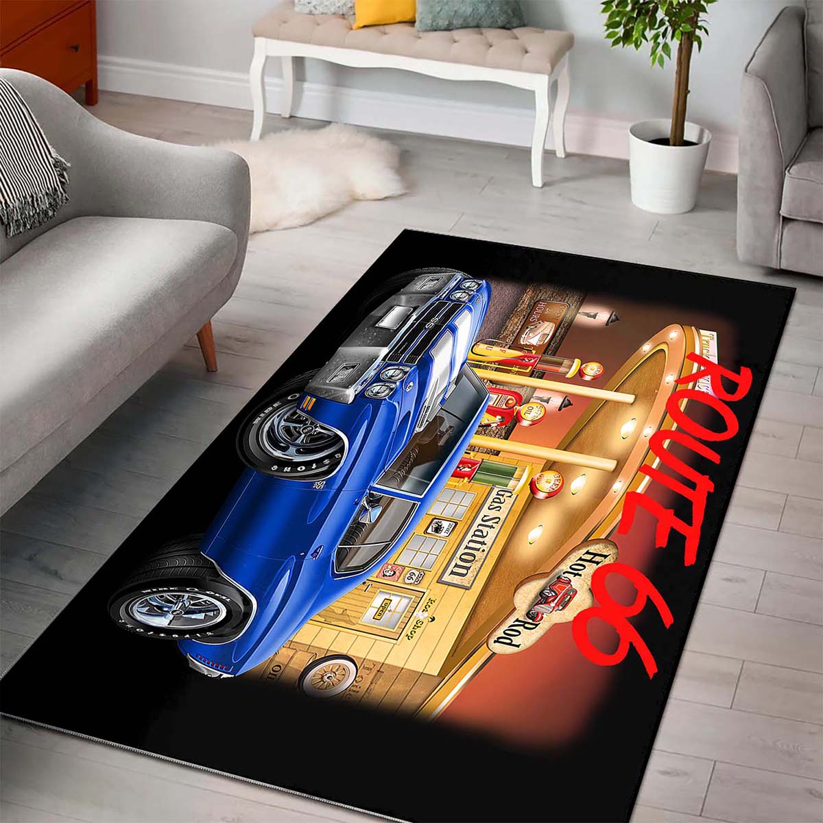 Route 66 1970 Chevelle Teppich – Bild 3