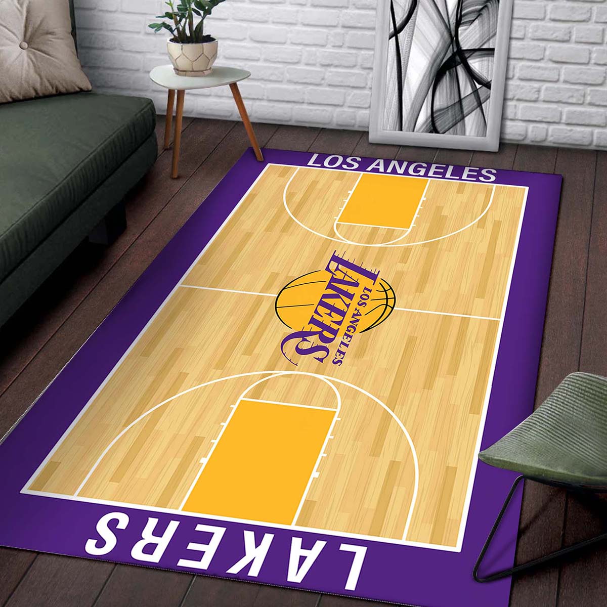 S Angeles Lakers Basketballmannschaft Teppich – Bild 2