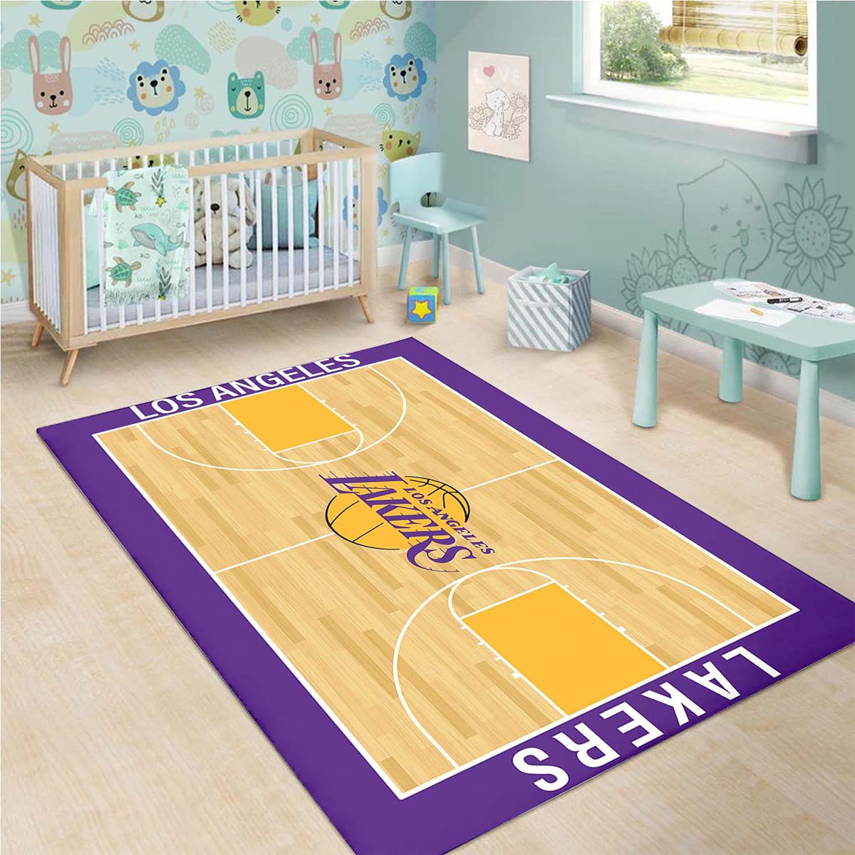 S Angeles Lakers Basketballmannschaft Teppich – Bild 3