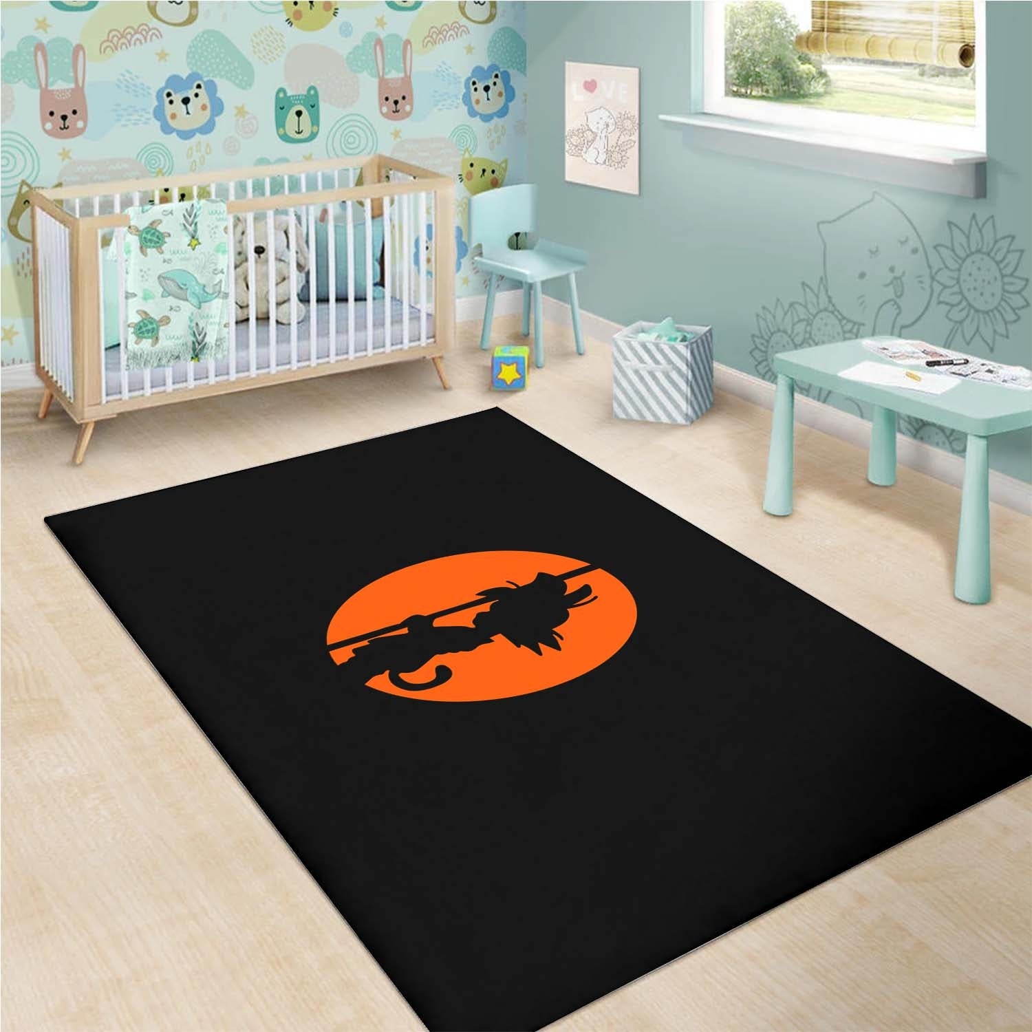 Son Goku Silhouette Teppich