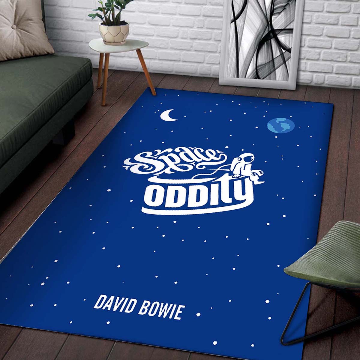 Space Oddity David Bowie Music Art Teppich – Bild 2