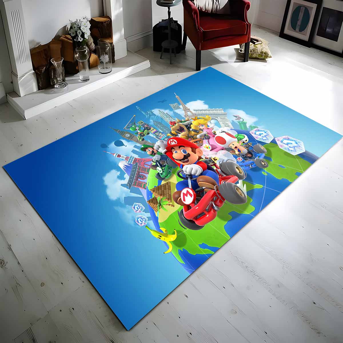 Super Mario Charaktere 10 Teppich