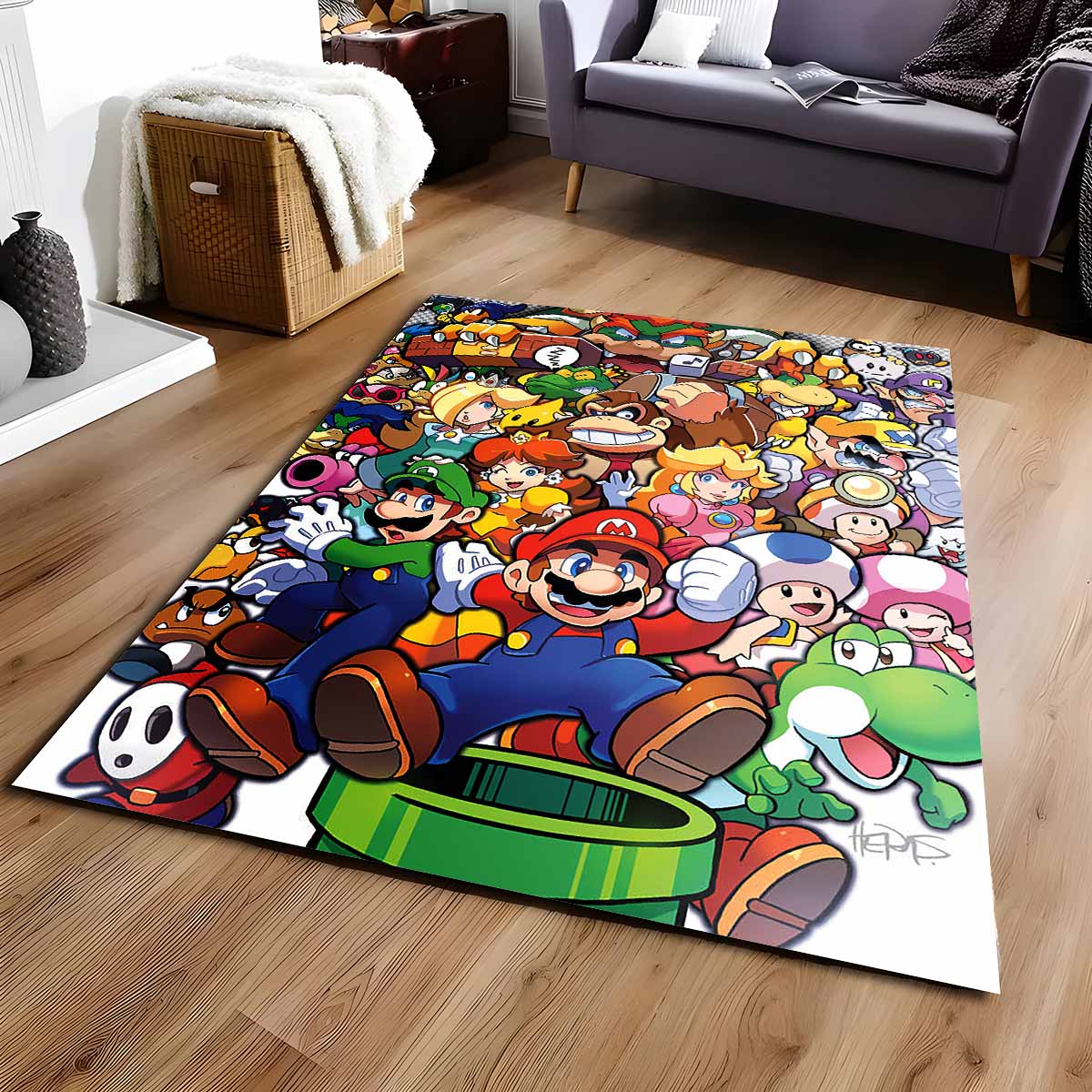 Super Mario Charaktere 12 Teppich