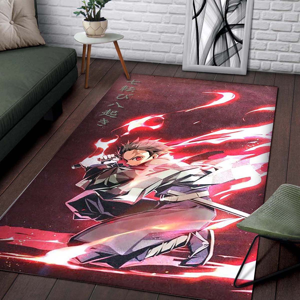 Tanjiro Kamado Sea Halo Dragon Teppich – Bild 2