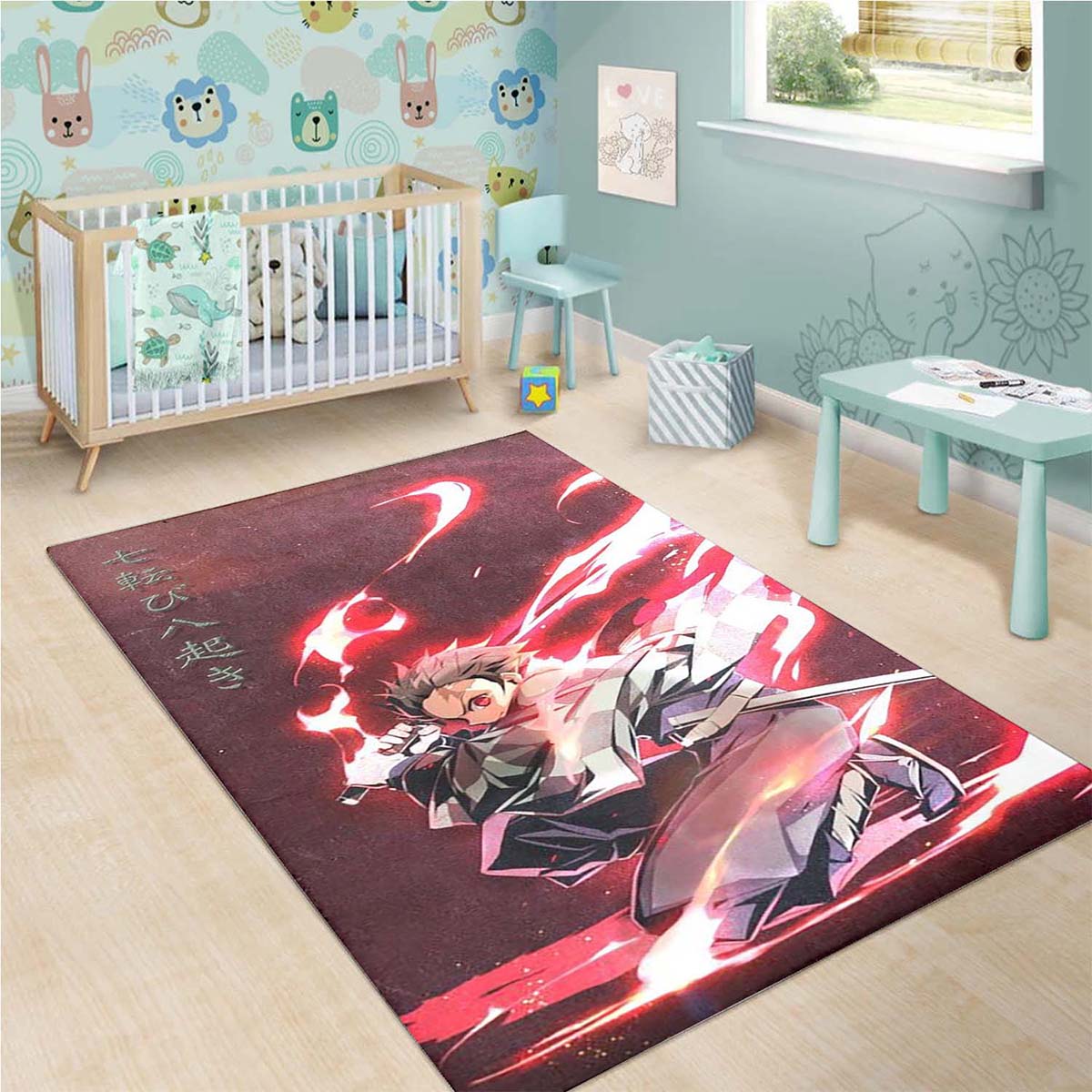 Tanjiro Kamado Sea Halo Dragon Teppich – Bild 3