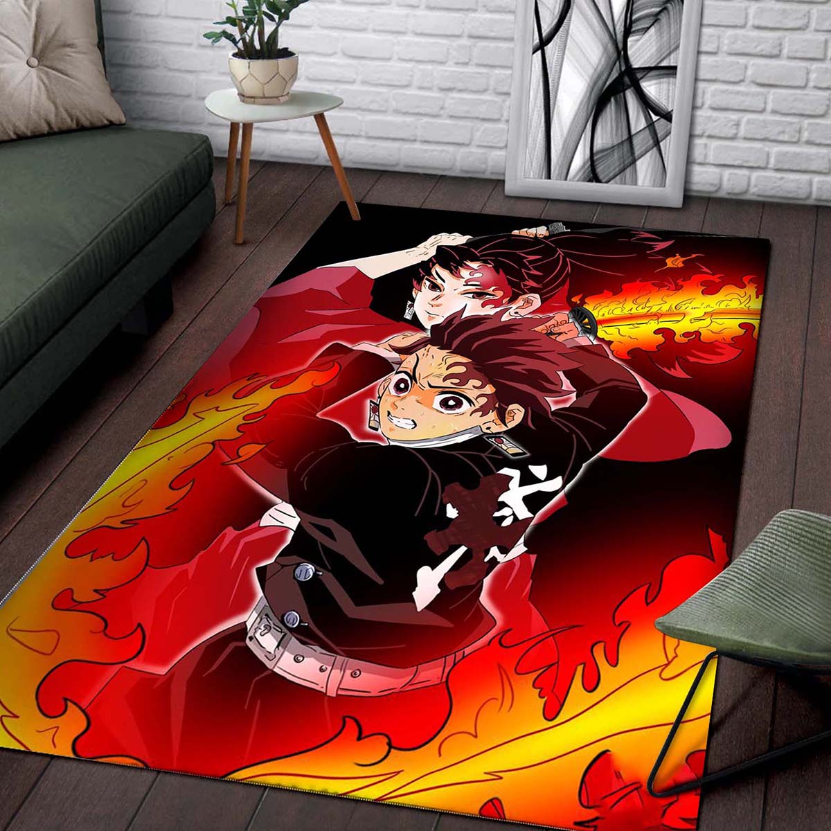 Tanjiro Kamado Sun Halo Dragon 1 Teppich – Bild 2