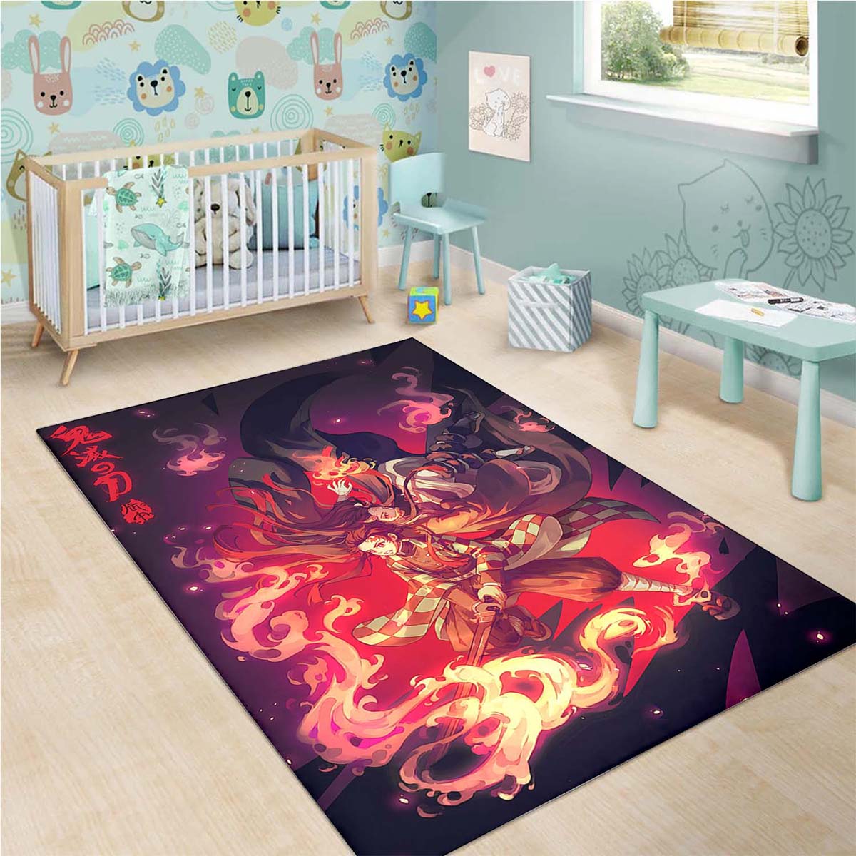 Tanjiro Kamado Sun Halo Dragon 3 Teppich – Bild 3