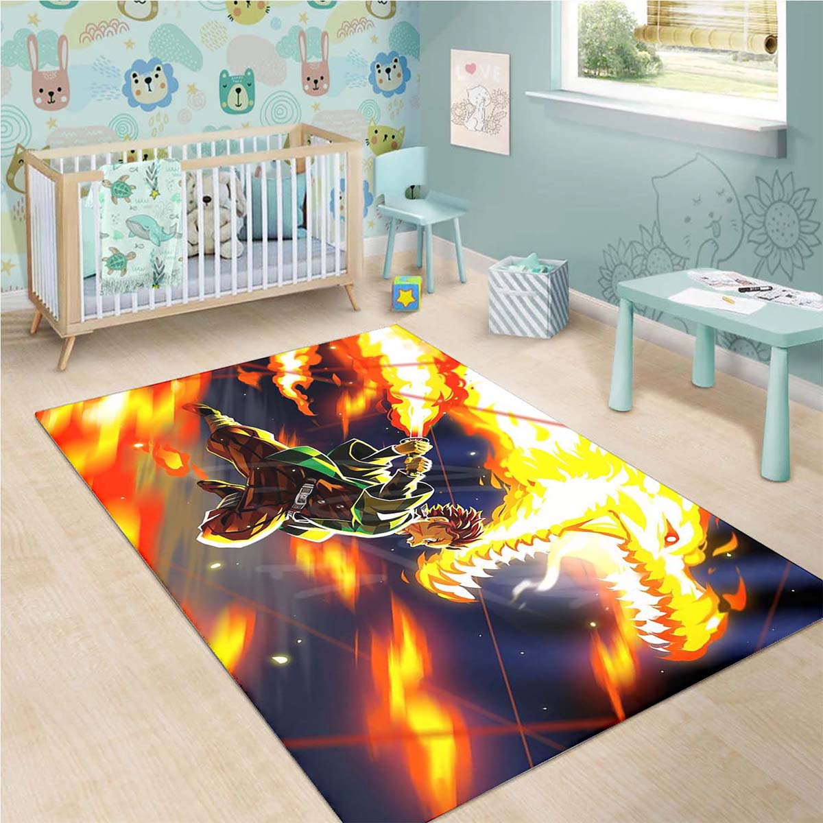 Tanjiro Kamado Sun Halo Dragon 6 Teppich – Bild 3