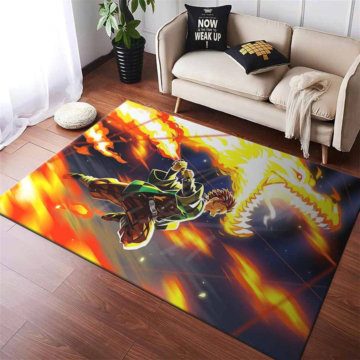 Tanjiro Kamado Sun Halo Dragon 6 Teppich