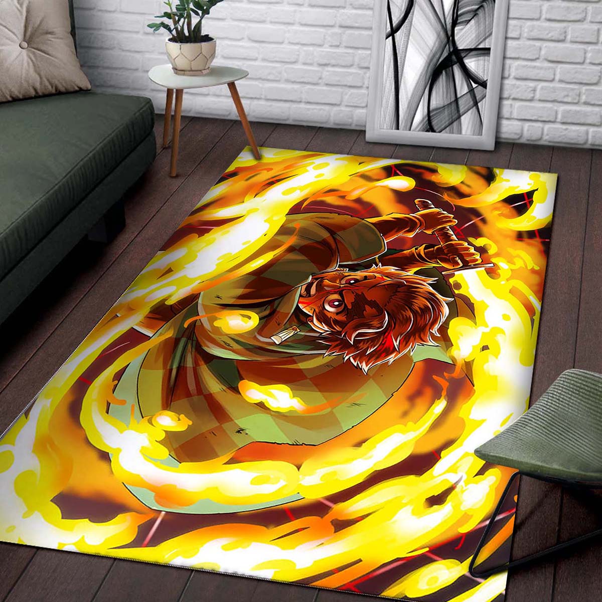 Tanjiro Kamado Sun Halo Dragon Teppich – Bild 2